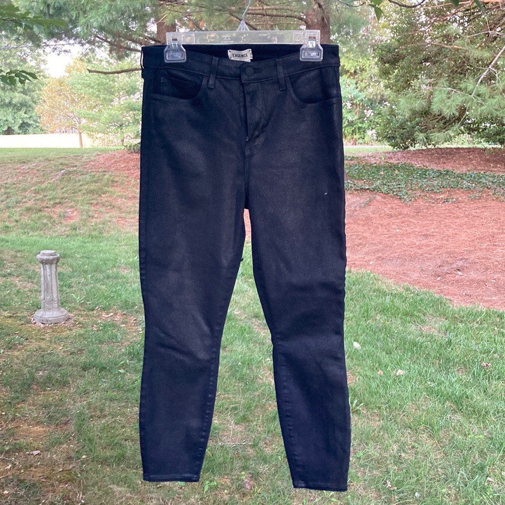 L’Agence Margot style, coated black skinny jeans, size 30 GUC